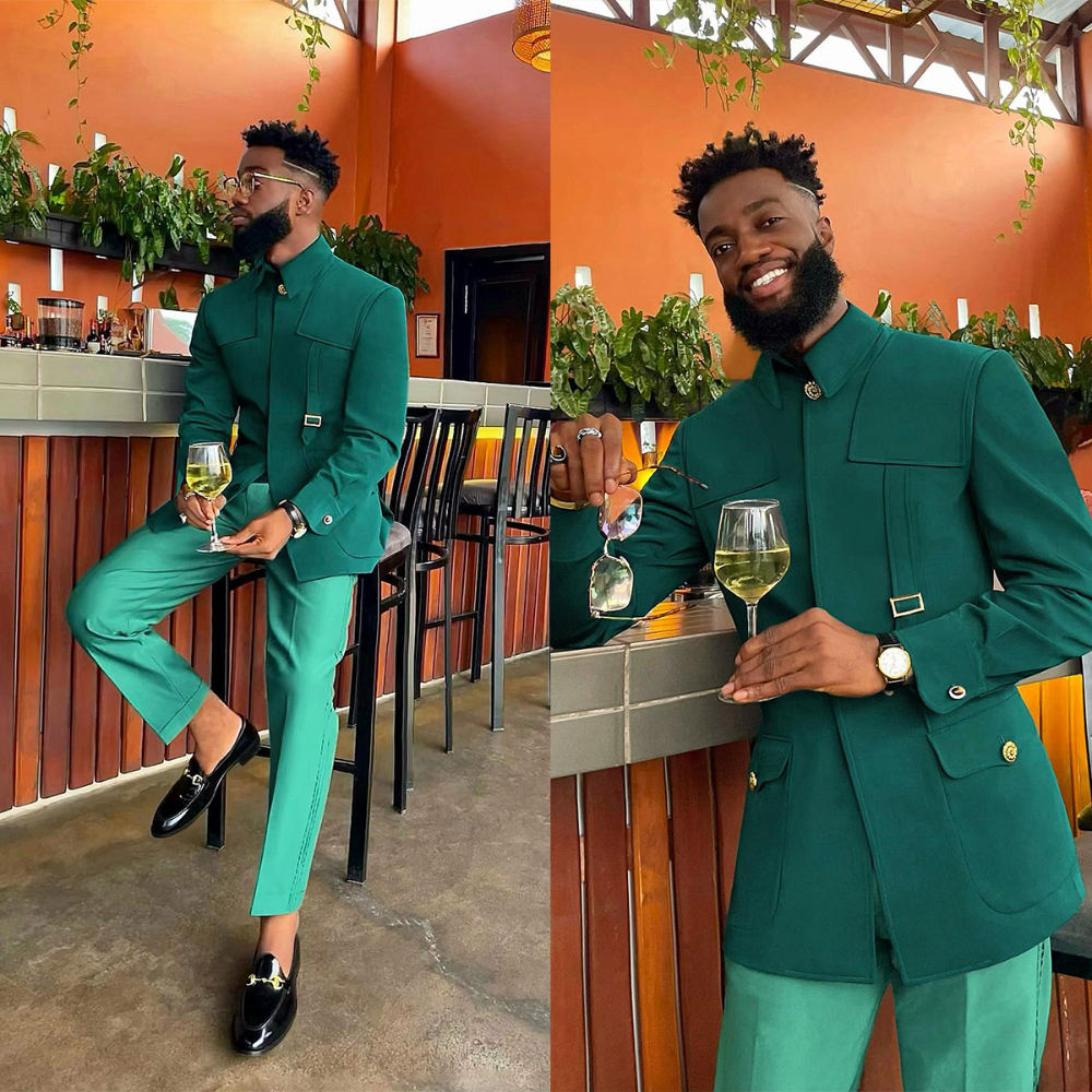 Men'S Grooming Utilities - Green Fashion Utility Wedding Men Suits