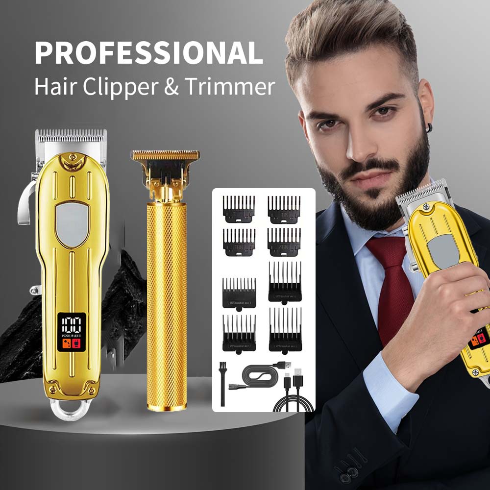 Mens Grooming Tools - 2 in 1 Electric Hair Clipper