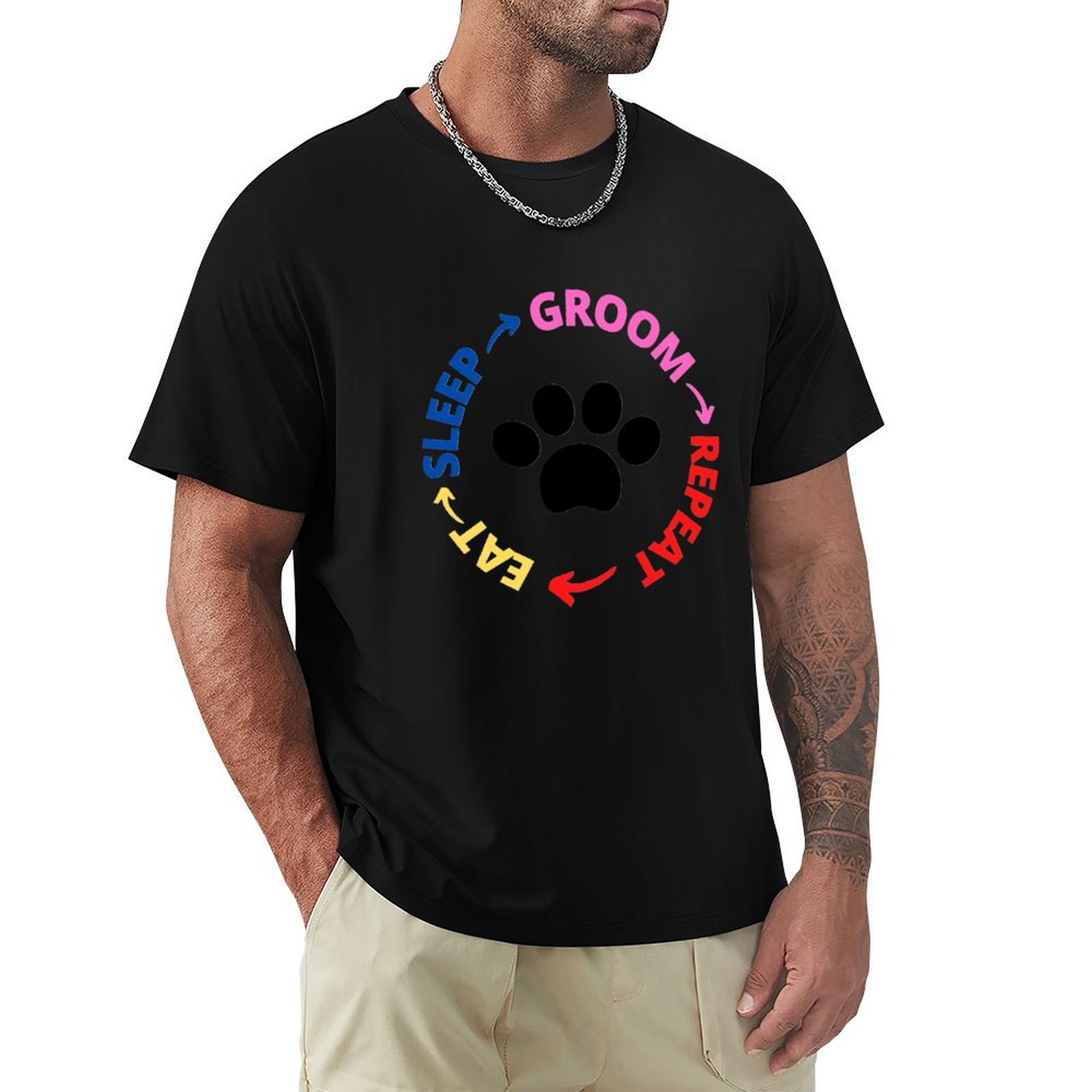 Men'S Grooming Utilities - Eat Sleep Groom Repeat dog grooming