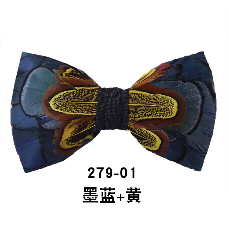 Men Bow Tie Feather Bowtie  Br - Men'S Grooming Boxes ulasan dan harga