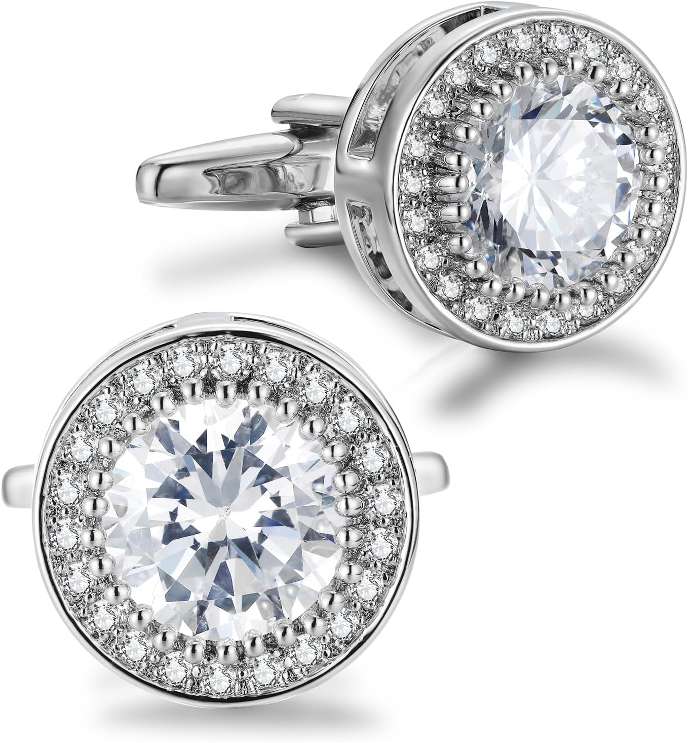 Sparkling CZ Cufflinks for Men - Men Grooming Usa ulasan dan harga