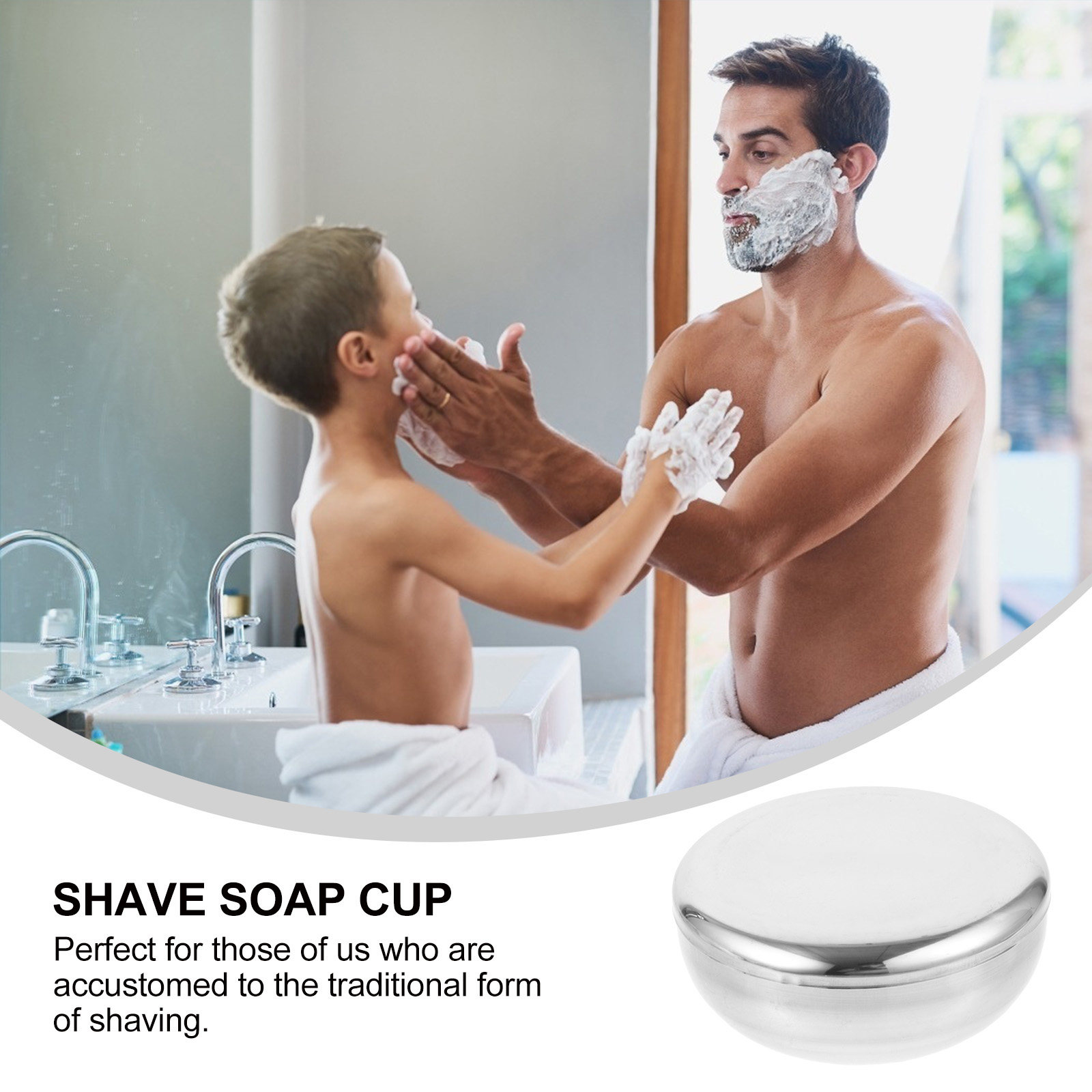 Men Shaving Bowl Stainless Ste - Mens Grooming Tools ulasan dan harga