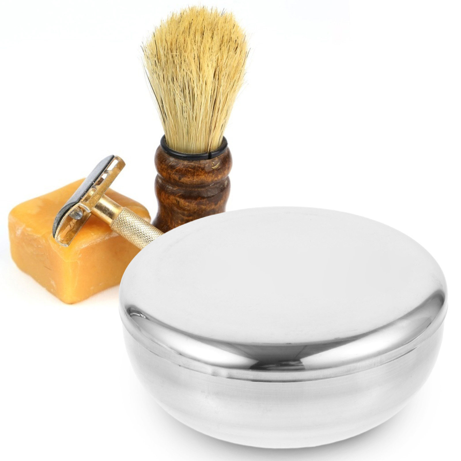 Men Shaving Bowl Stainless Ste - Mens Grooming Tools ulasan dan harga