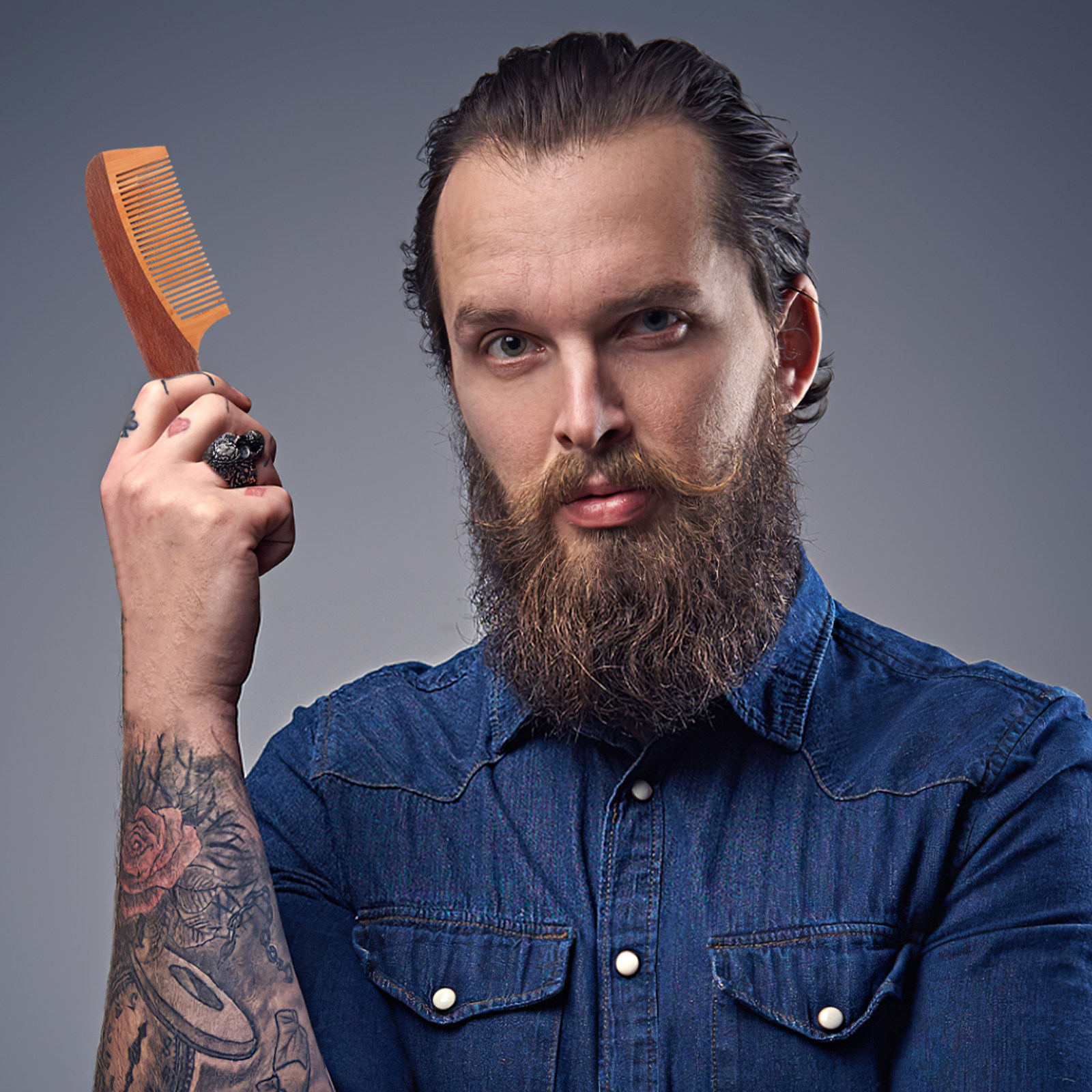 Portable Beard Comb for Men Na - Mens Grooming Tools ulasan dan harga