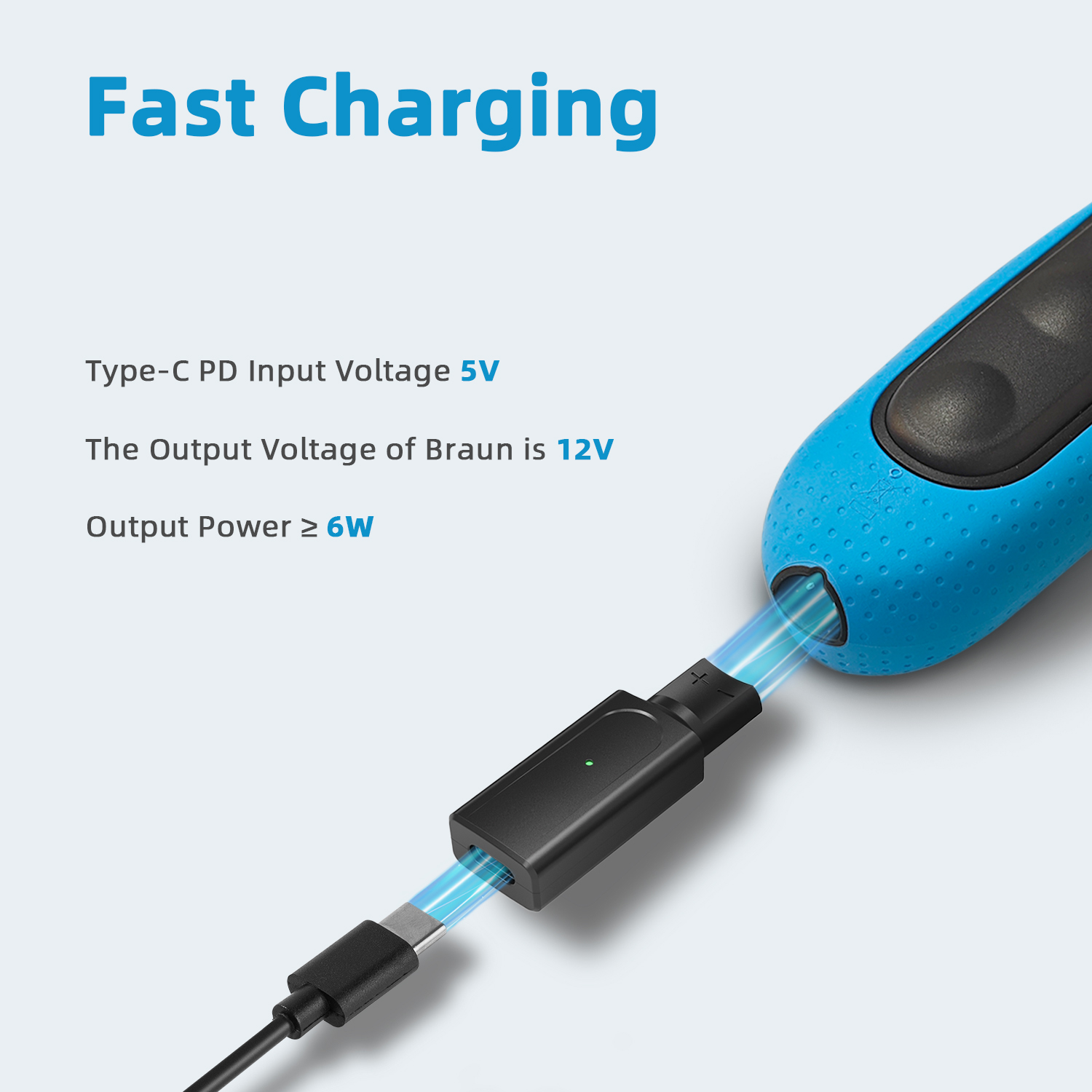12V Type-C Shaver Adapter Char - Men'S Grooming Trimmer ulasan dan harga