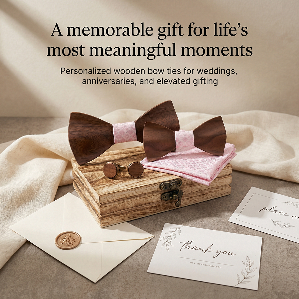 Mens Wooden Bowtie Set Satin B - Men'S Grooming Boxes ulasan dan harga