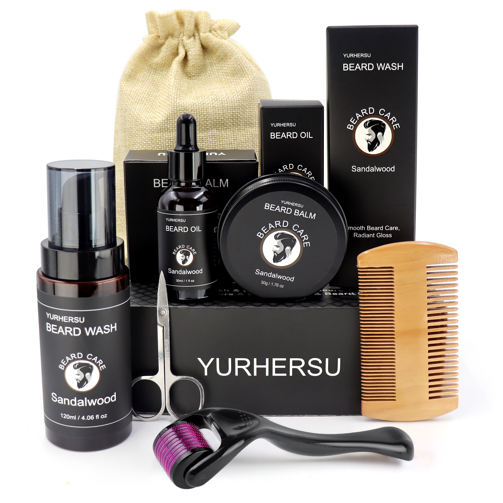 7Pcs Beard Care Kit for Men, G - Mens Grooming Kit Gift ulasan dan harga